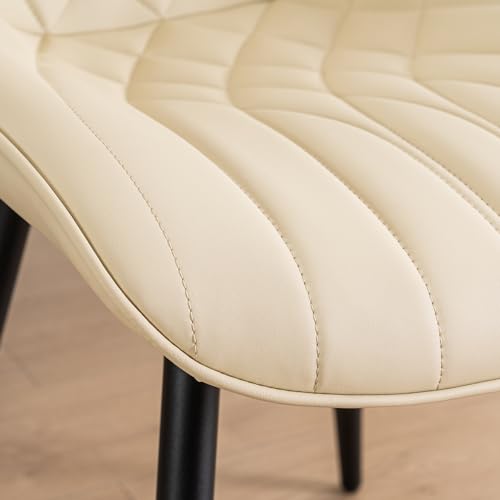 LZ ADVENTURES V Beige Mid Century Modern Dining Chair Set of 2