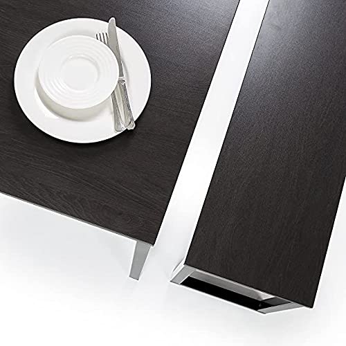 Zinus Louis Modern Soho Dining Table Set with Two Benches - Espresso