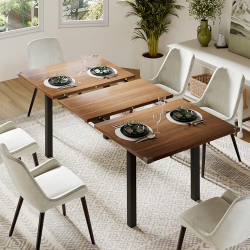 LZ ADVENTURES V Extendable Walnut Dining Table for Small Spaces