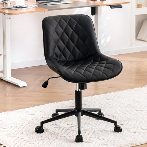 LZ ADVENTURES V Black Swivel Desk Chair with Wheels