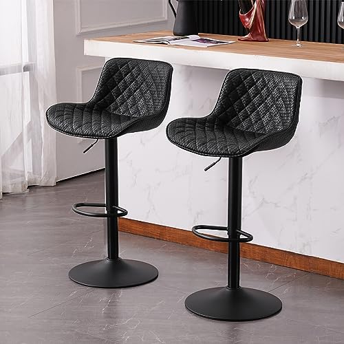 Modern White Counter Height Bar Stools Set of 2 for Kitchen Island Counter